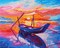 DIAMOND ART BY LEISURE ARTS Diamond Painting Kits For Adults 16"x20" Advanced Sunset Boat, Full Drill, Diamond Art Kits, Dimond Art, Diamond Art for Adults, Diamond Art Kit